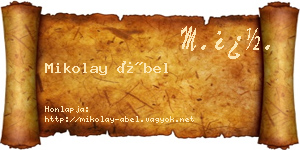 Mikolay Ábel névjegykártya