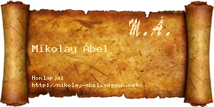 Mikolay Ábel névjegykártya
